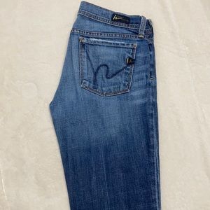 Citizens of humanity jeans size 27 blue stretch low waist flare